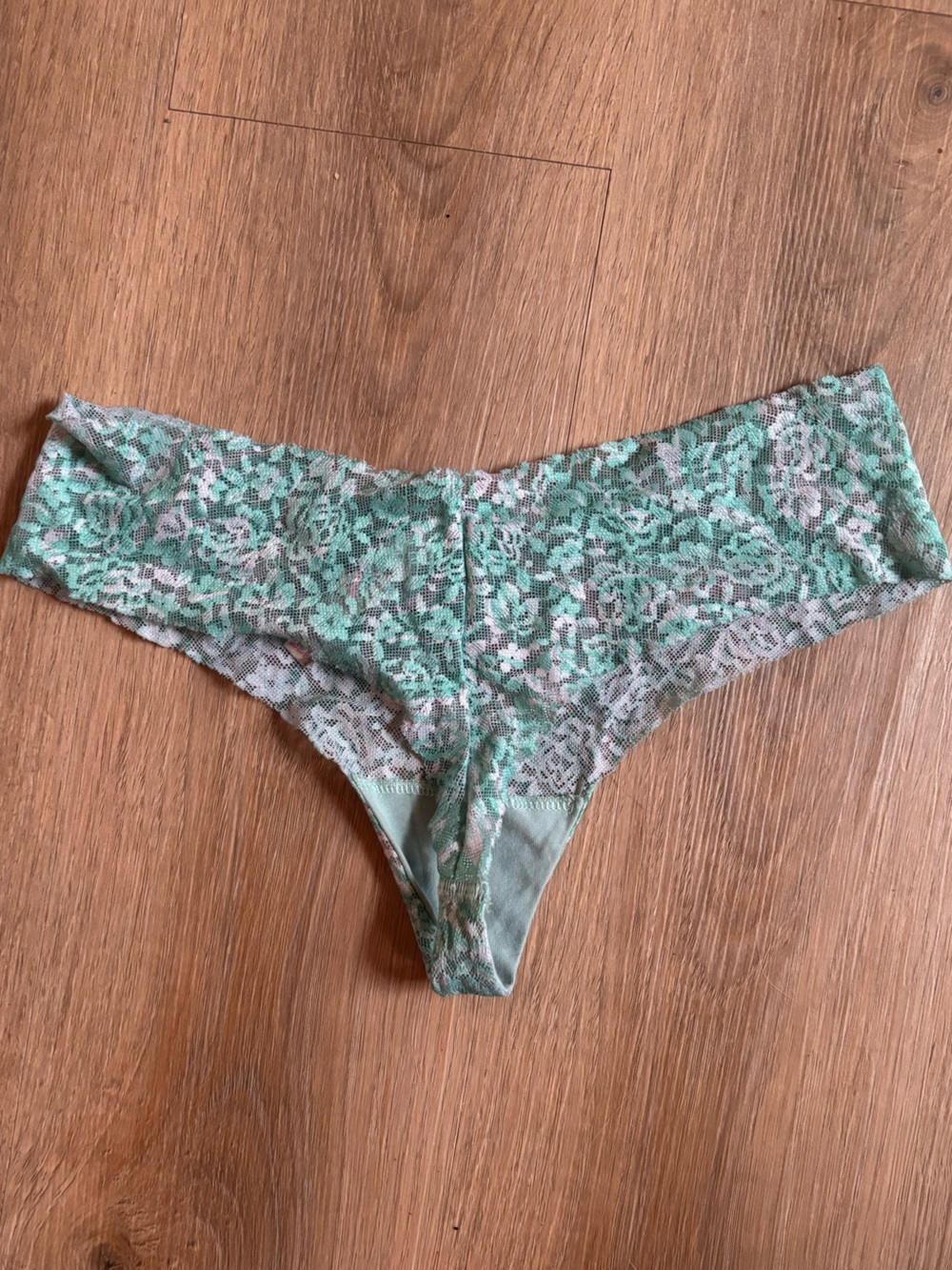 Mint Green Lace Thong Panty